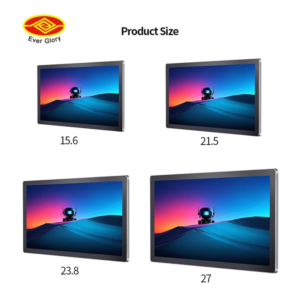 4K/1080P Wall-Mounted LCD Touch Monitor Interactive 21.5 27 Inch Touch Screen Panel PC ForKiosk